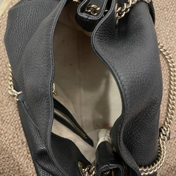 Gucci Soho Chain Black Leather Purse - Picture 2 of 5